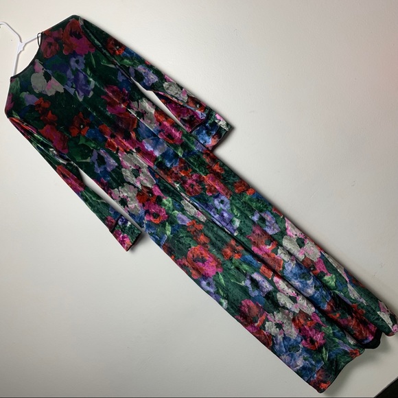 🆕 Zara Velvet Floral Kimono Robe - Picture 4 of 4